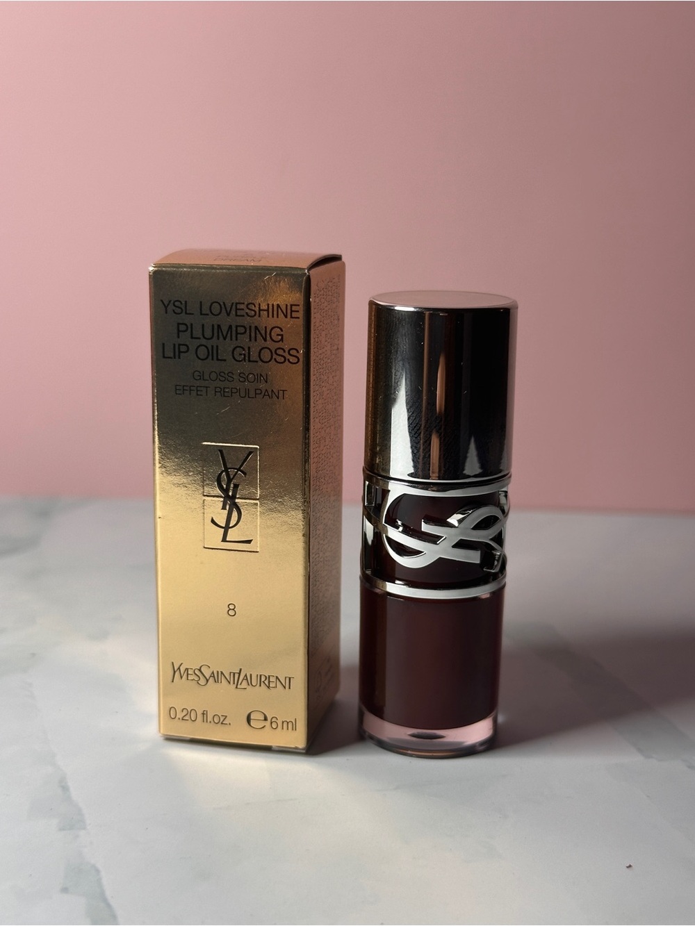 Yves Saint Laurent LoveShine Plumping Lip Oil Gloss — Deep Berry Red